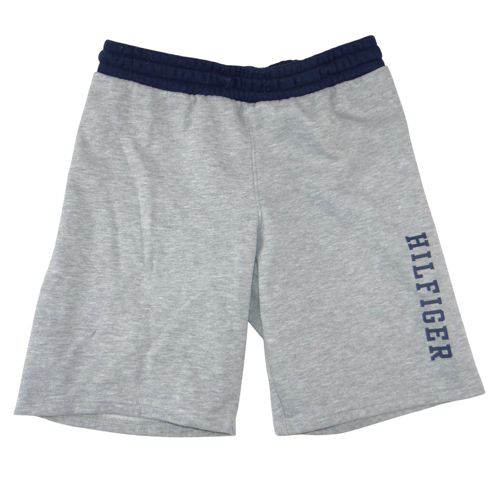 Tommy Hilfiger Boys Gray Navy Blue Logo Fleece Sweat Shorts Size M 10/12
