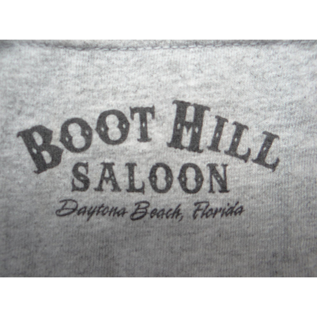 Vintage Boot Hill Saloon Daytona Beach Florida Pocket T-Shirt Mens Medium Gray
