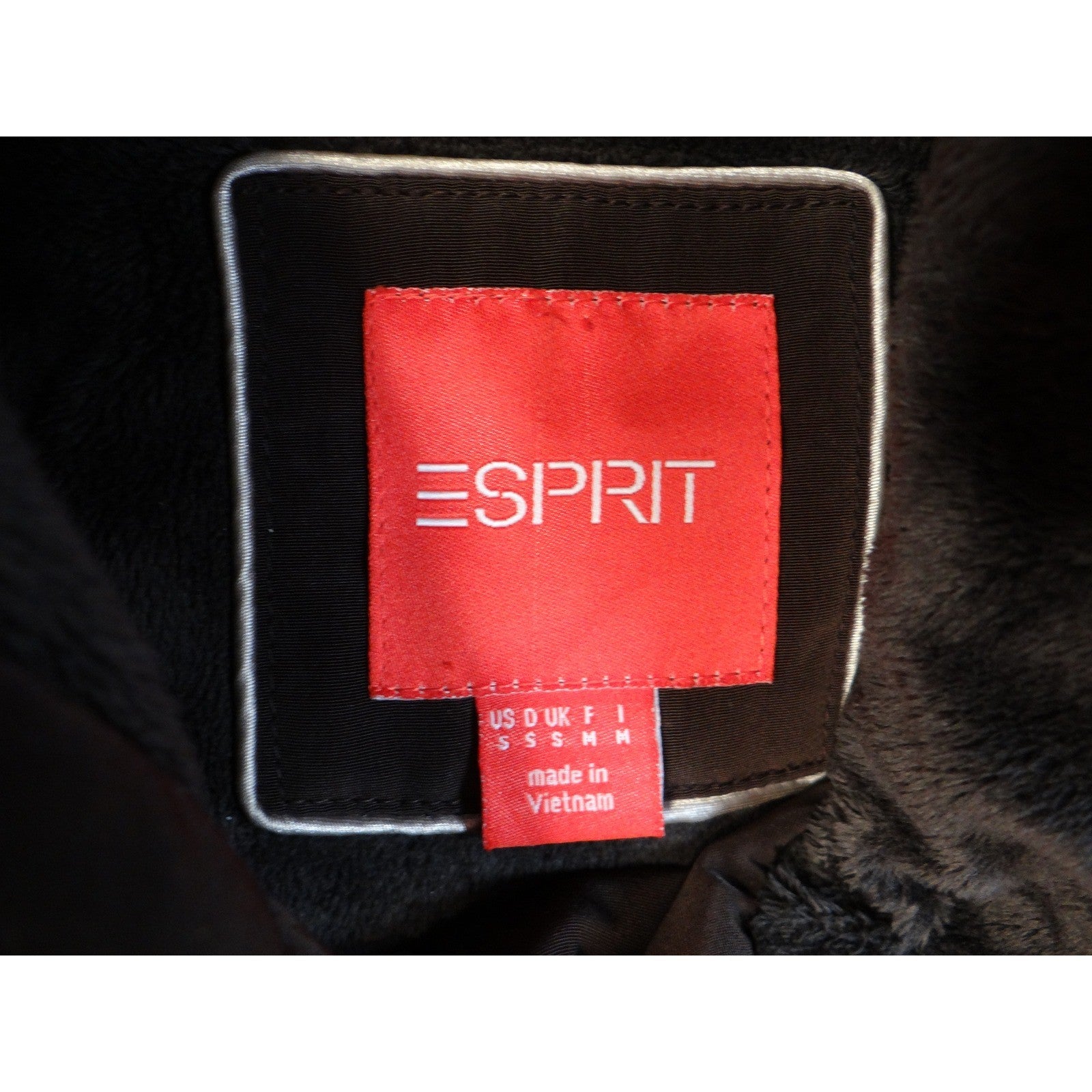 Esprit Quilted Hooded Toggle Jacket Brown Women's Size Medium Cozy Warm Winter