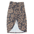 White House Black Market Ruched Floral Leopard Midi Skirt Black XS