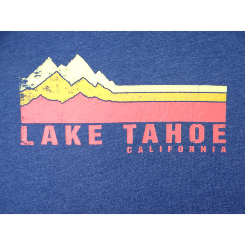 Coastal Classics Lake Tahoe California Mens T Shirt Navy Blue Graphic Tee