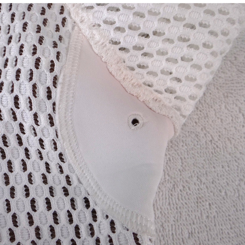 NWT-Byron Lars Beauty Mark White Mesh Honeycomb Fit and Flare Dress Size 6