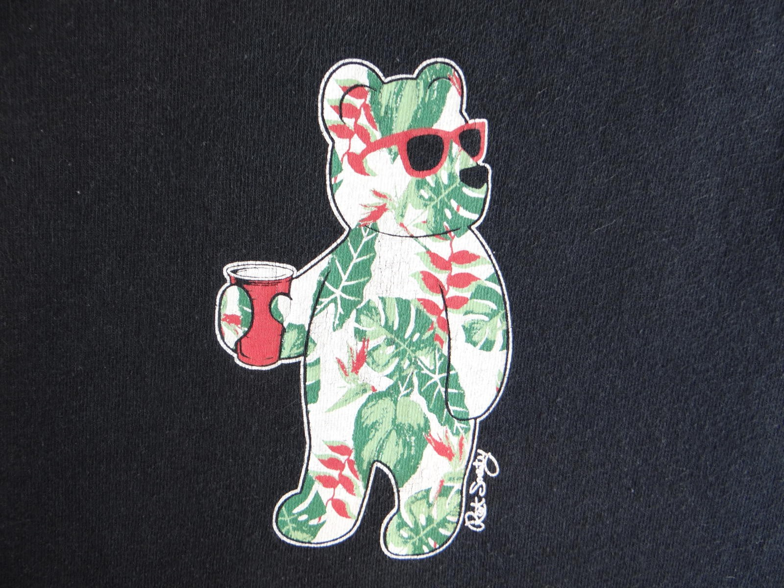 Riot Society Graphic Bear T-Shirt - Black