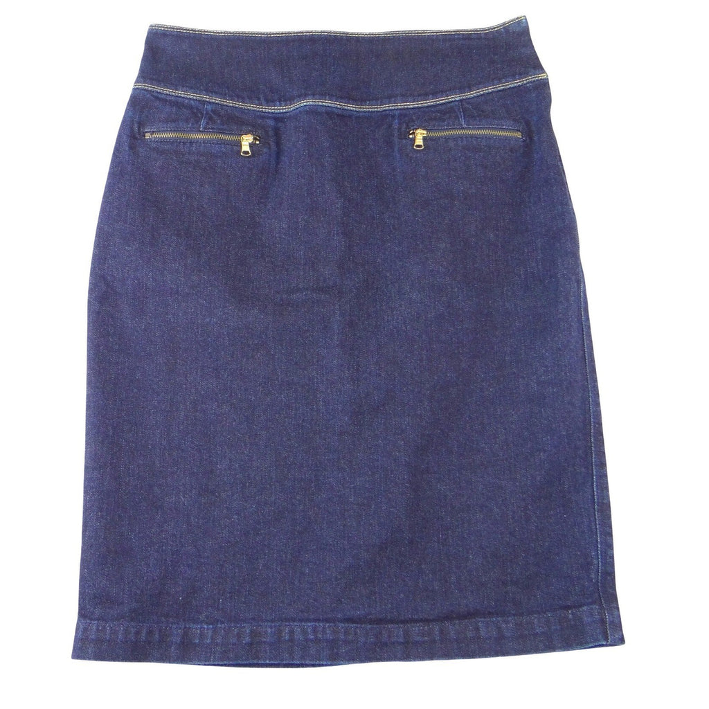 Lauren Ralph Lauren Denim Pencil Skirt Dark Wash Indigo Knee Length Womens 8