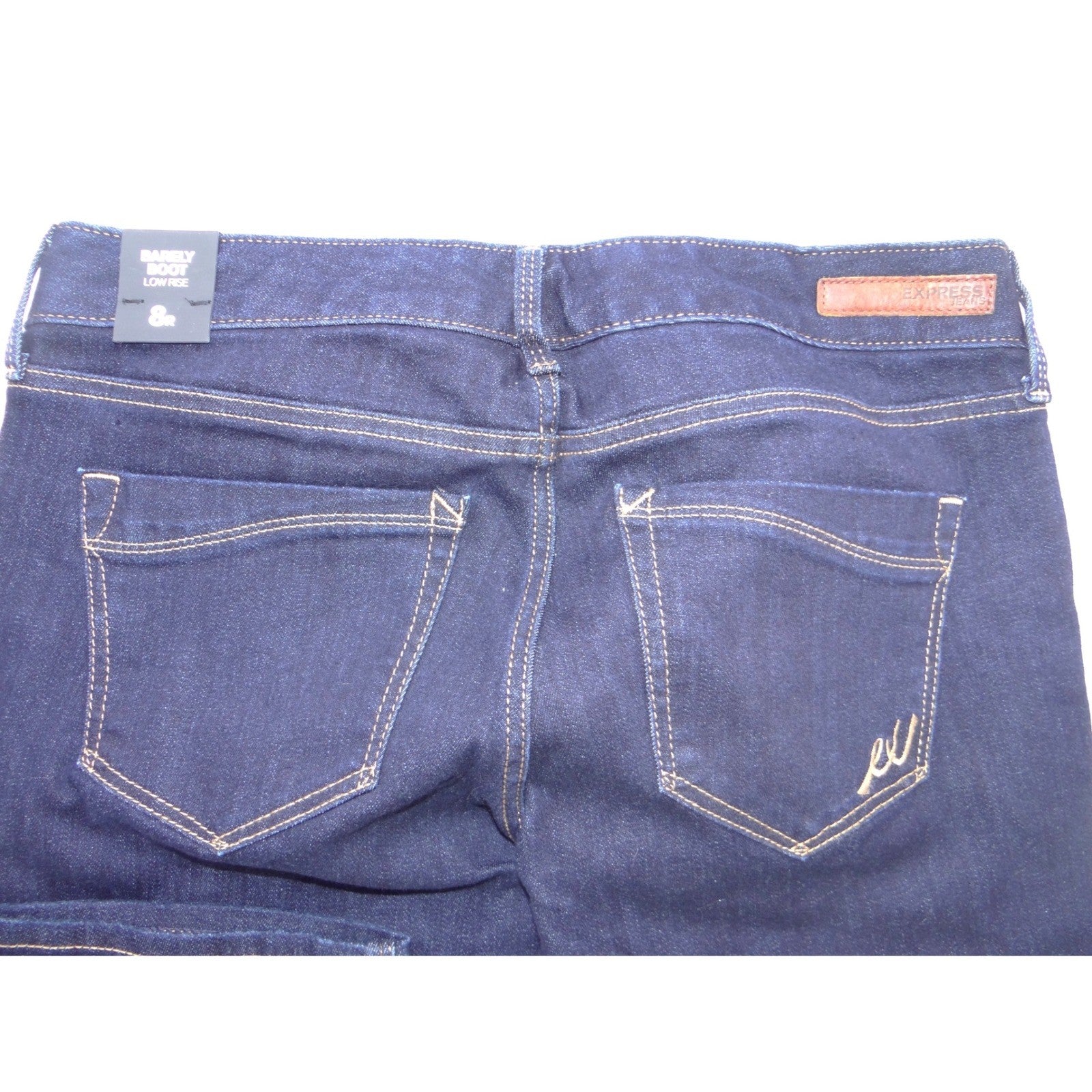 Express Barely Boot Low Rise Dark Wash Stretch Jeans EXWD-7900B