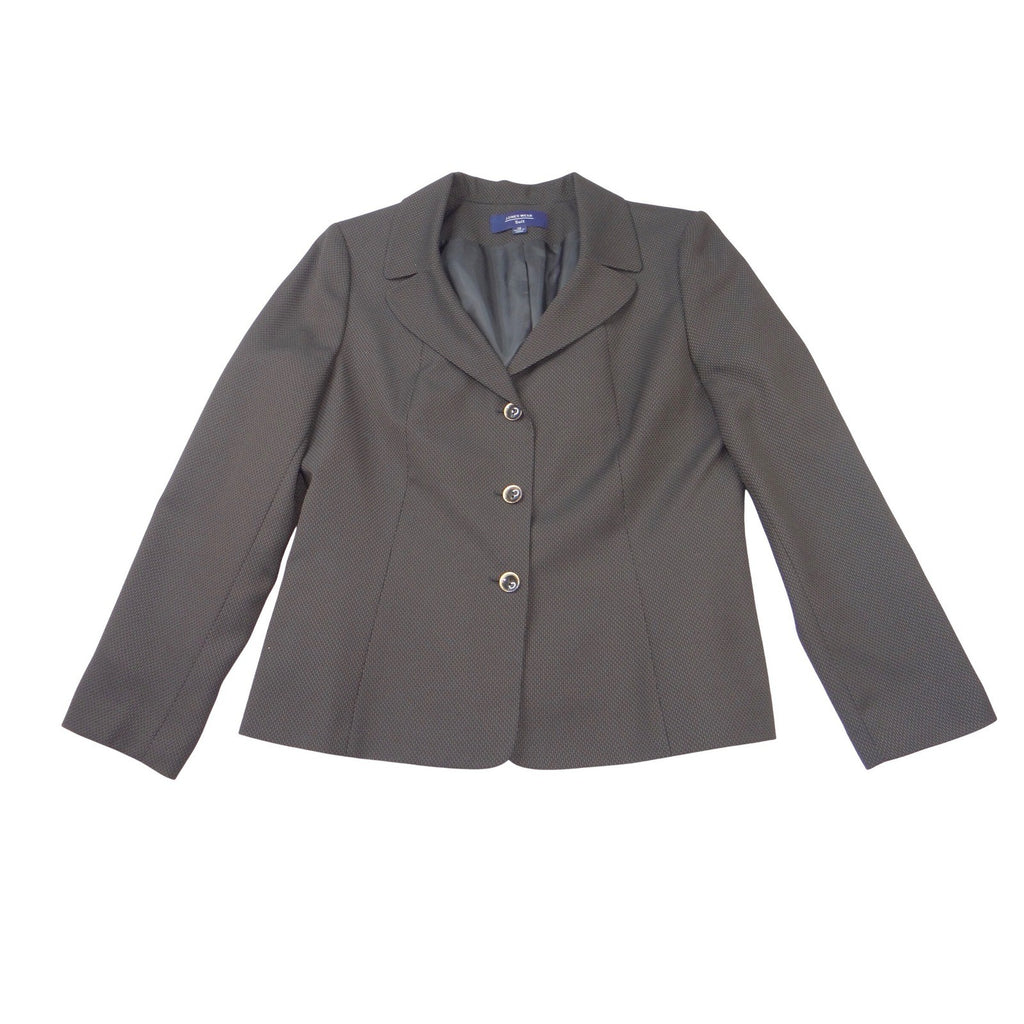 Jones Wear Suit Womens 14 Brown Blazer Skirt Set Micro Texture Professional 2pc