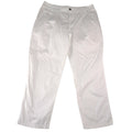 Express White Straight Leg Trousers Womens Size 8 Mid Rise Cotton Blend Pants