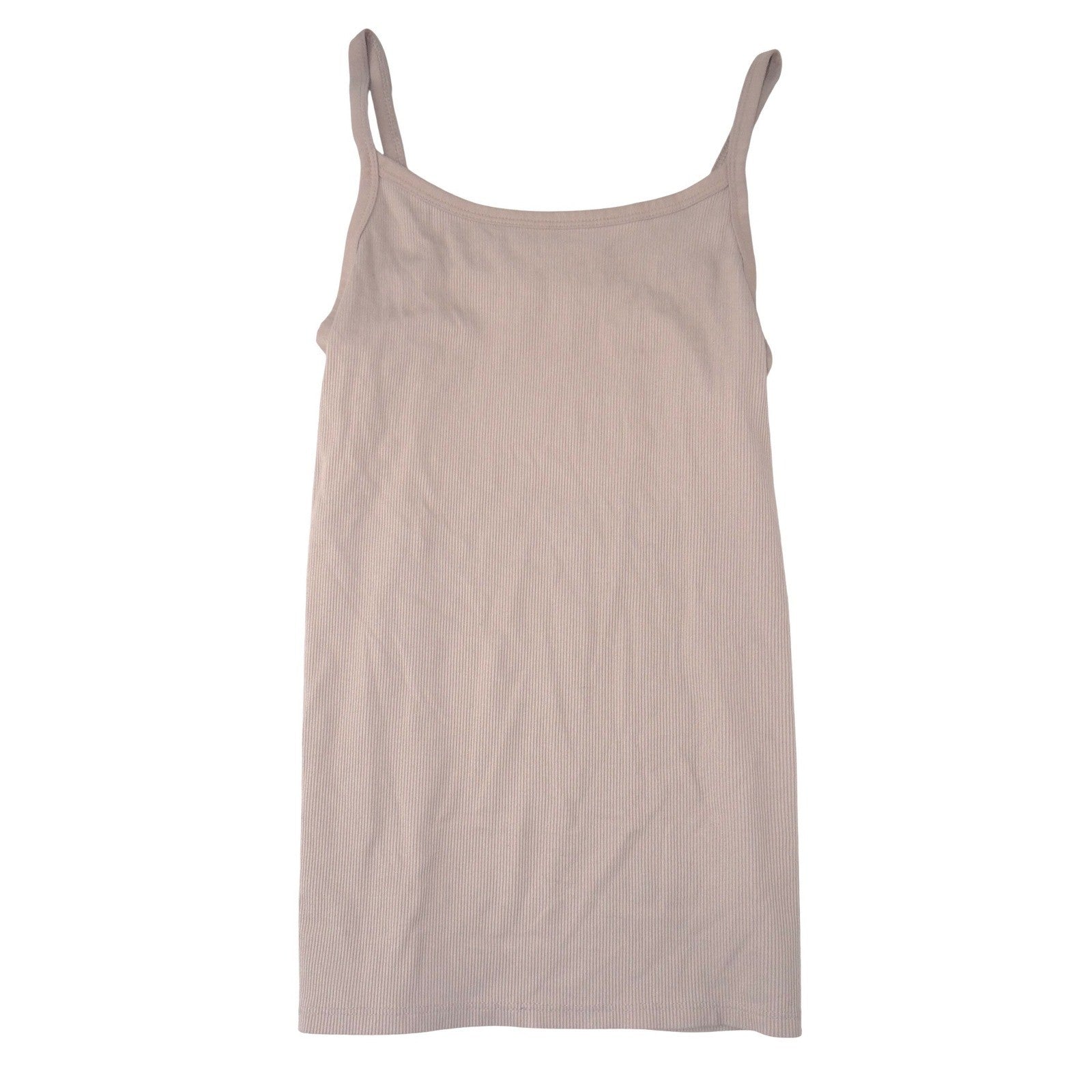 No Boundaries Ribbed Camisole Tank Top Tan Taupe Medium 7-9 Sleeveless Scoop