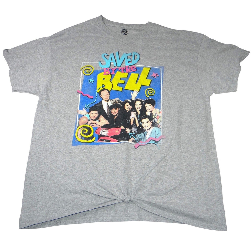 Saved by the Bell Graphic T-Shirt Grey X-Large TV Show Cast Retro