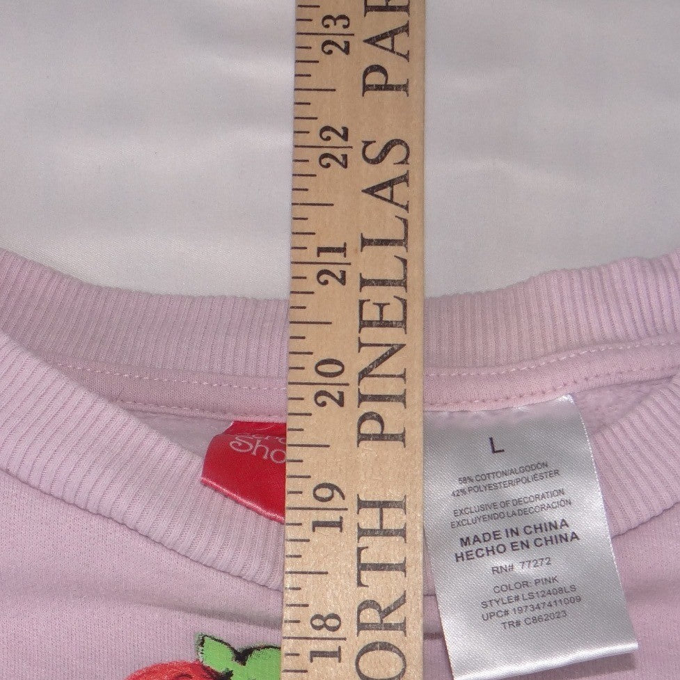 Strawberry Shortcake Pink Graphic Sweatshirt Large Retro 80s Style