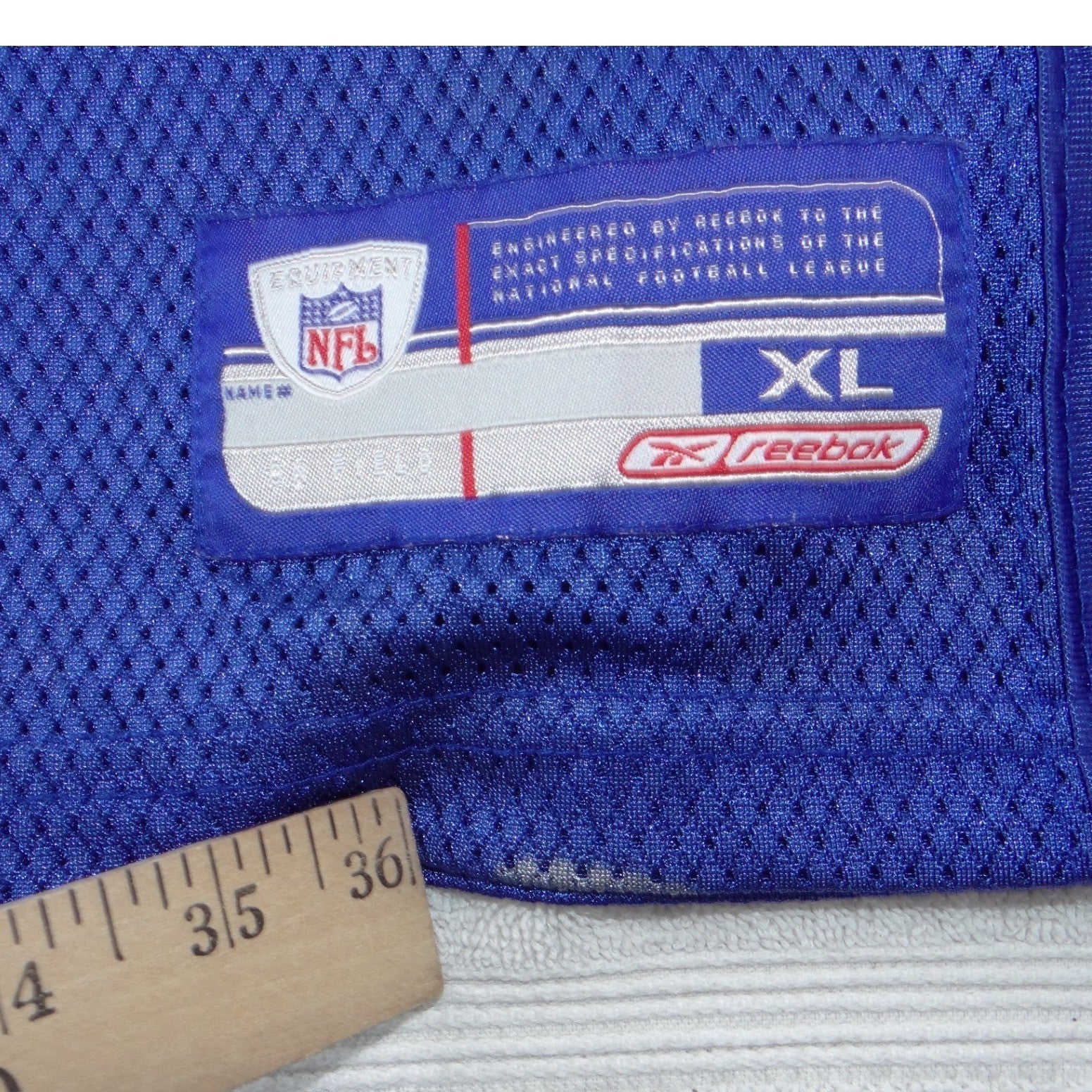 New York Giants Tiki Barber 21 Jersey VTG Mens XL Blue Mesh Football Reebok NFL