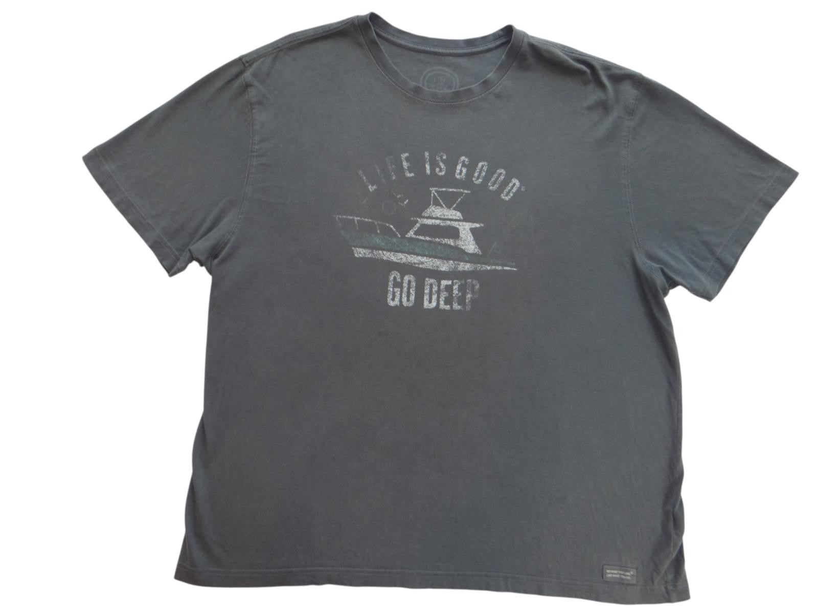 Life is Good Men's Go Deep T-Shirt - Casual Graphic Tee