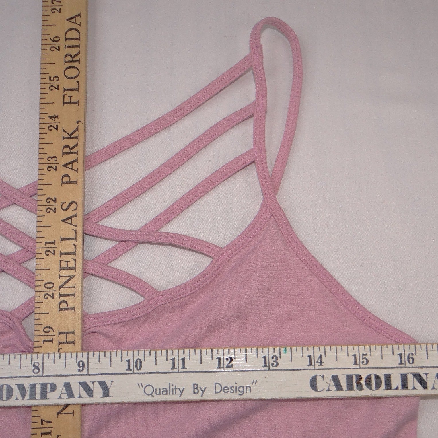 Zenana Outfitters Pink Lattice Strappy Neck Camisole Tank Top NT-6660X 1X/2X