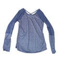Columbia Womens Navy Blue Pebble Print Strappy Back Long Sleeve Active Top S