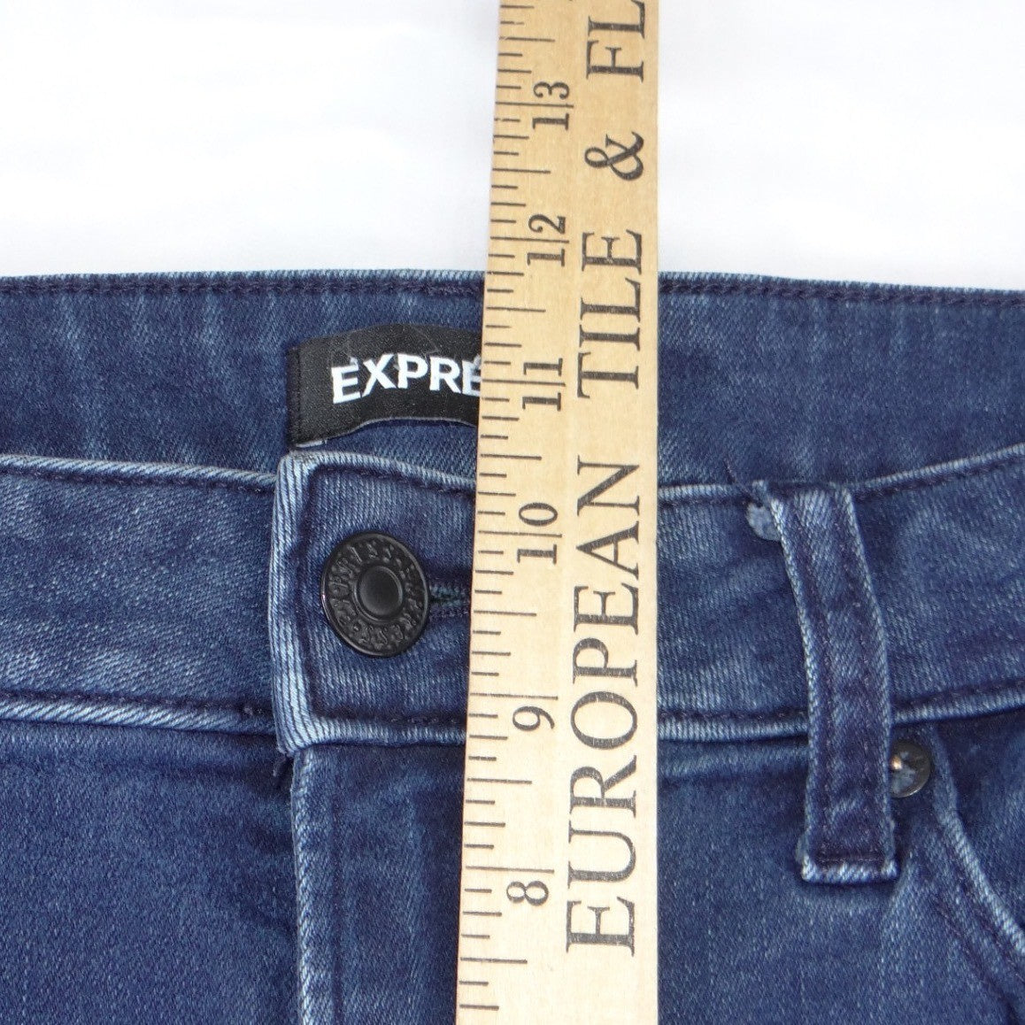 Express Skinny Mens Jeans 32x34 Dark Blue Denim Stretch Casual Pants