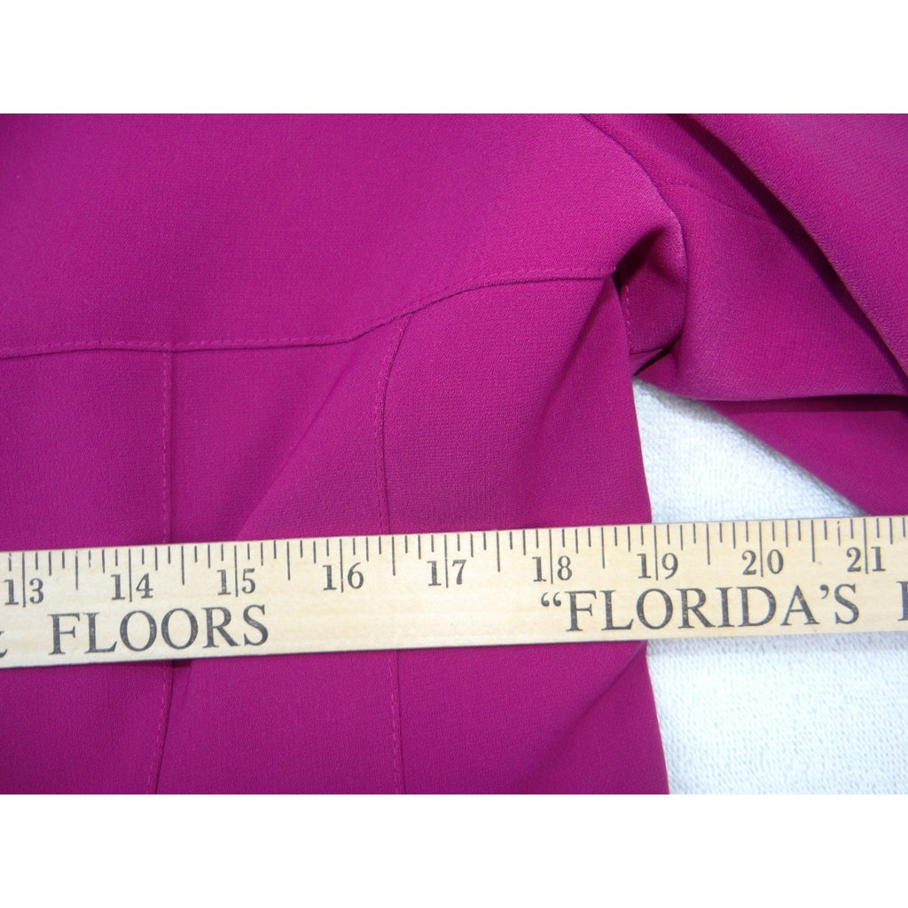 Le Suit Vintage Petite Women Magenta Pink 2 Piece Skirt Suit Blazer Set Size 10P