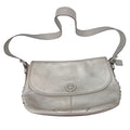 Coach Penelope Metallic Champagne Leather Shoulder Bag Turnlock F15170 Womens
