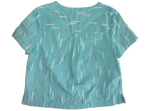 Ana Women's Short Sleeve Button Front Top - 3x