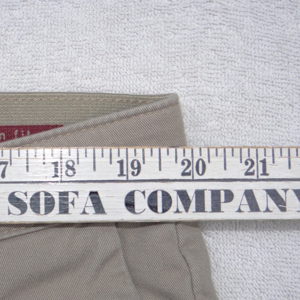 Lee Mens Custom Fit Waistband Khaki Chino Pants Tan 40x32