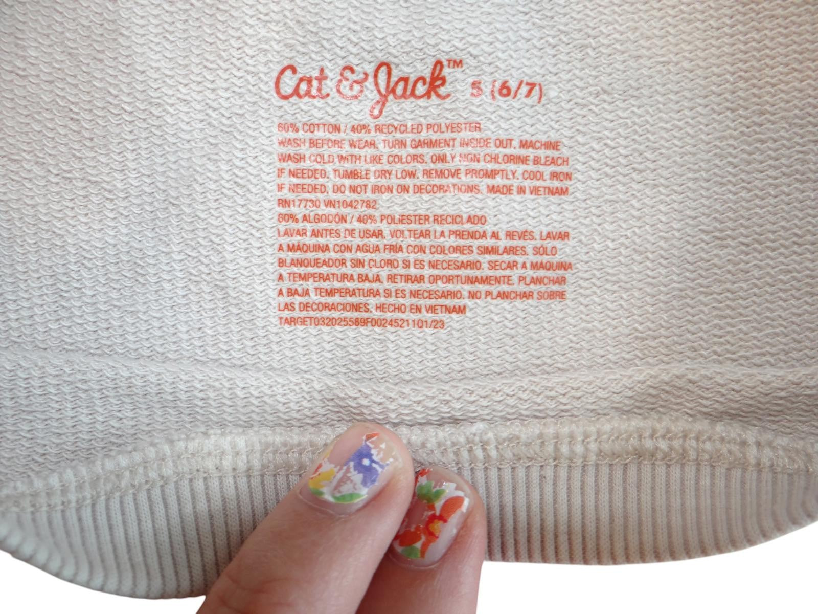 Cat & Jack 'Seek Happy' Graphic Crop Top - Size 6/7