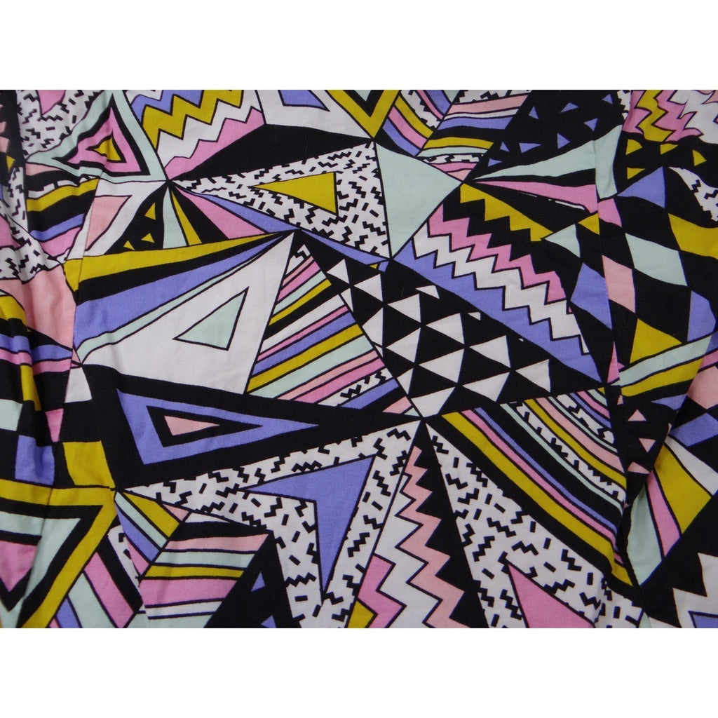 MASSIVE Men's Geometric Print Short Sleeve Button Up Shirt Small