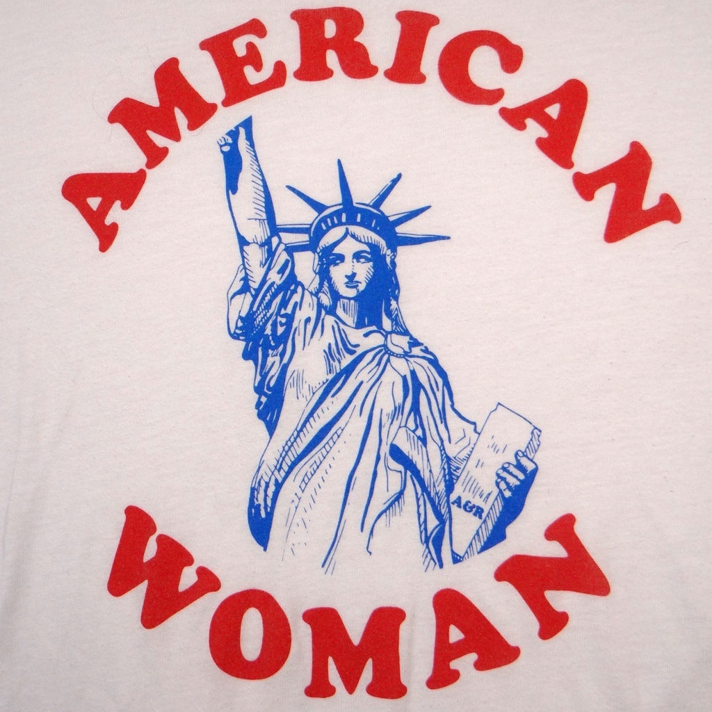 Bella Canvas American Woman Statue of Liberty Graphic Tee White Large