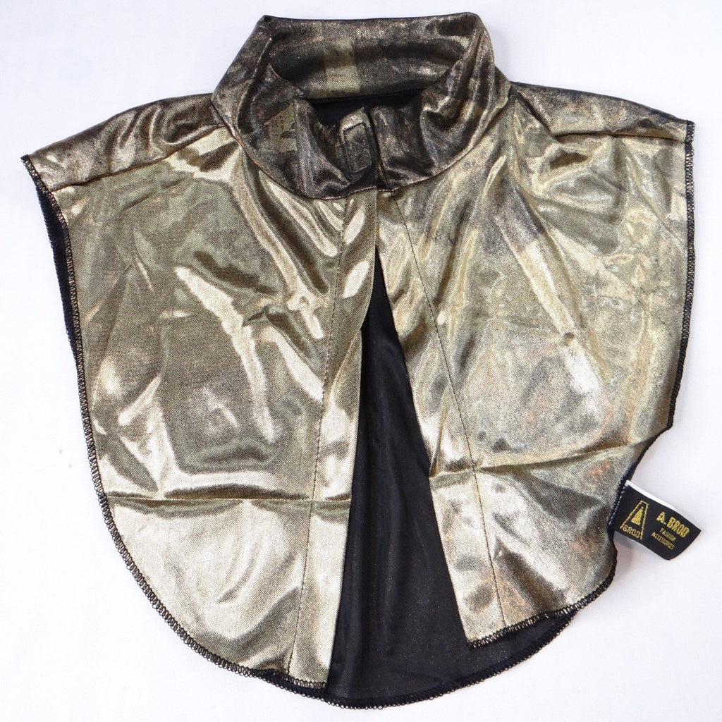 Vintage A Brod Fashion Accessories Metallic Mock Neck Dickey Set Gold Silver