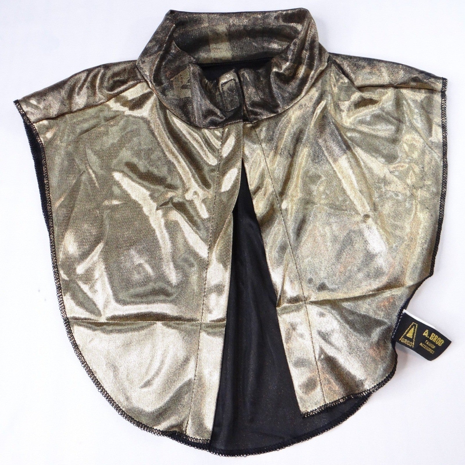 Vintage A Brod Fashion Accessories Metallic Mock Neck Dickey Set Gold Silver