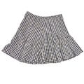 Mango MNG Gingham Pleated Mini Skirt Navy Green Check Size M