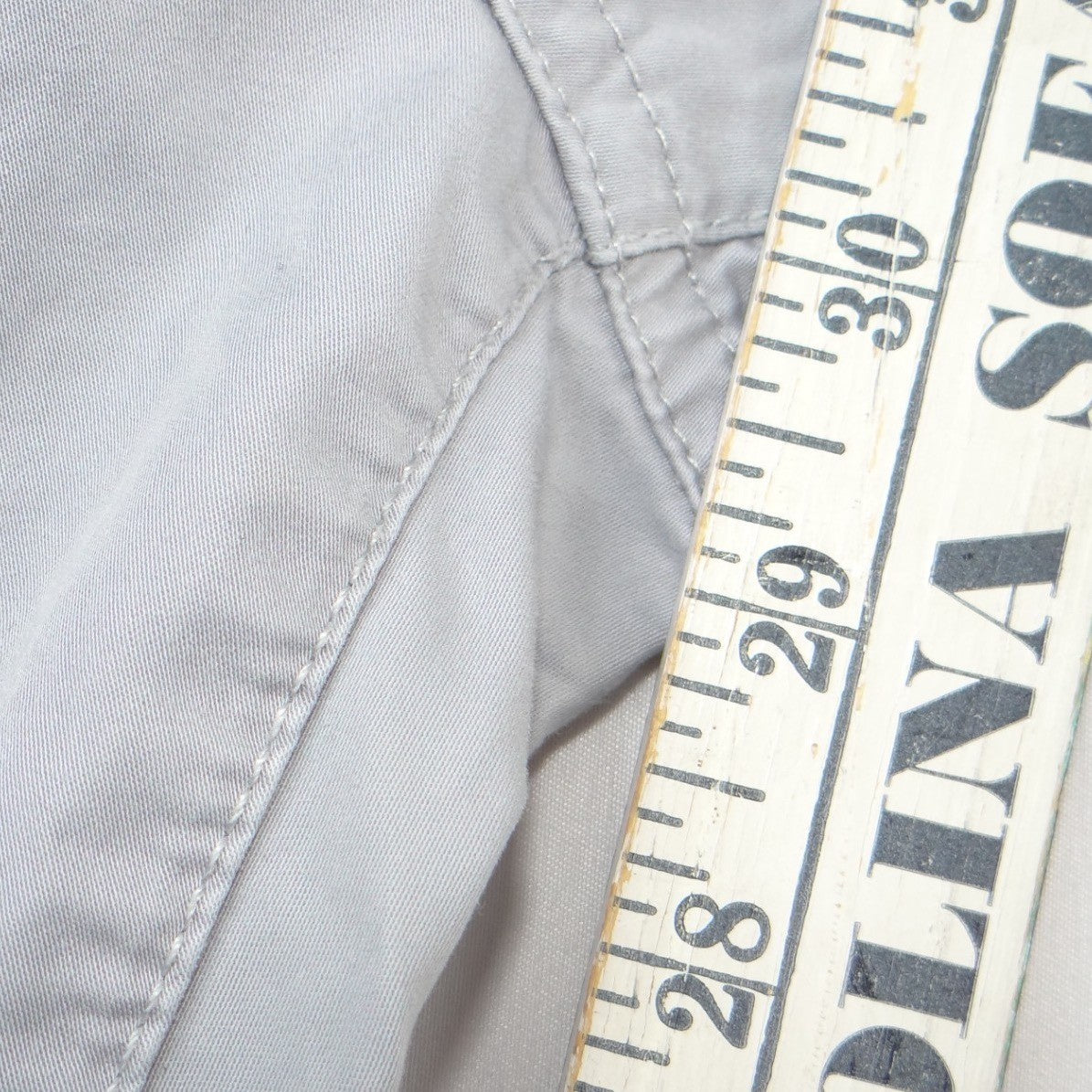 Armani Exchange Mens Moto Biker Pants Light Grey Articulated Knee Size 36x31