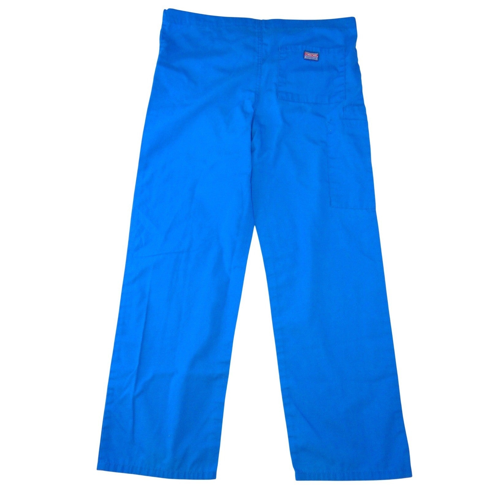 Cherokee Workwear Scrub Pants Royal Blue Unisex XS Drawstring Cargo Pockets