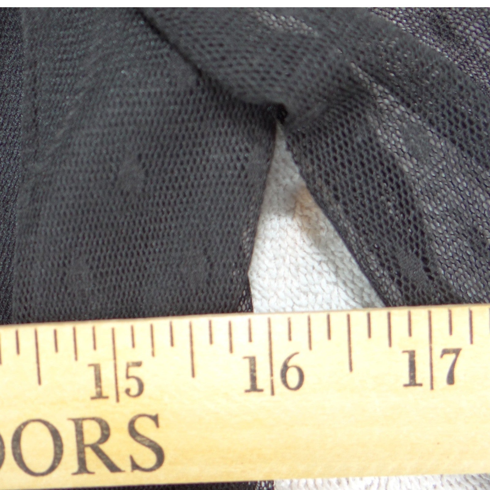 Apostrophe Black Mesh Swiss Dot Lace Trim V-Neck Peplum Blouse Size S