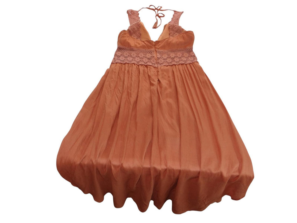Jolie & Joy Feminine Coral Midi Dress - Size XL
