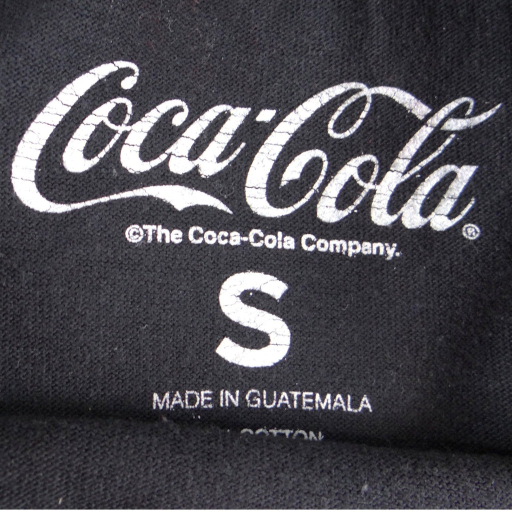 Coca-Cola Mens Soda Logo All Over Print T-Shirt Black Sprite Fanta Small