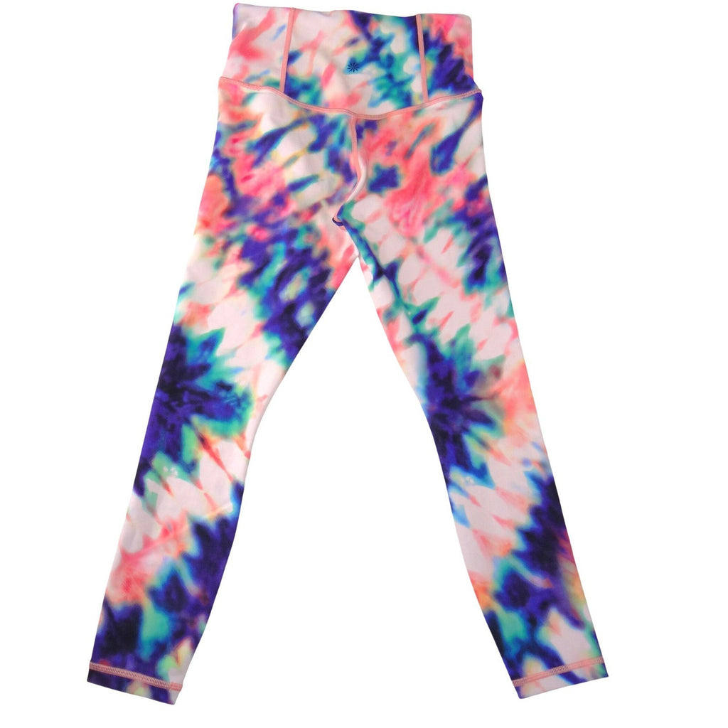 Athleta Elation Tie Dye 7/8 Tight Leggings Womens XS Multi Color High Rise