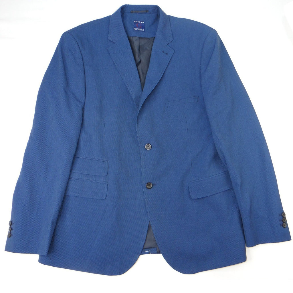 Goodale New York City Men's Blue Plaid Wool Blend Blazer Size 46