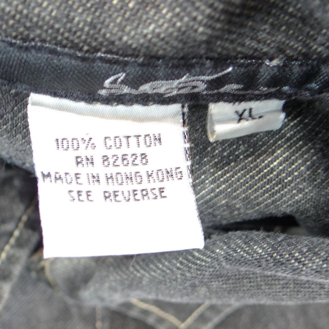 Southpole Mens XL Faded Black Denis Jacket Contrast Stitch Streetwear Y2K