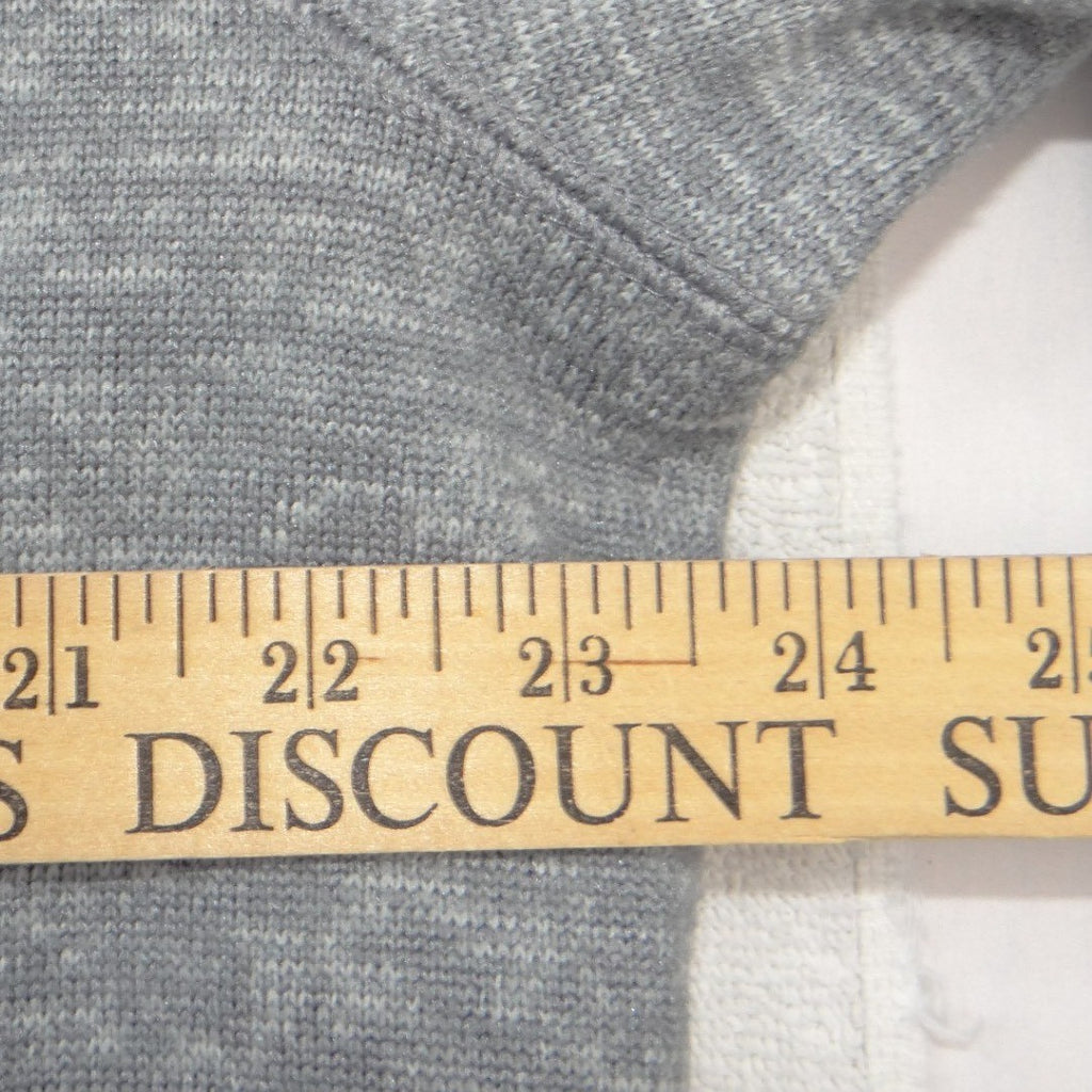 George Mens XL Gray Space Dye Full Zip Fleece Lined Jacket Mock Neck Outerwear