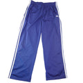 Adidas Mens XL Track Pants Purple Navy White 3 Stripe Wide Leg Vintage