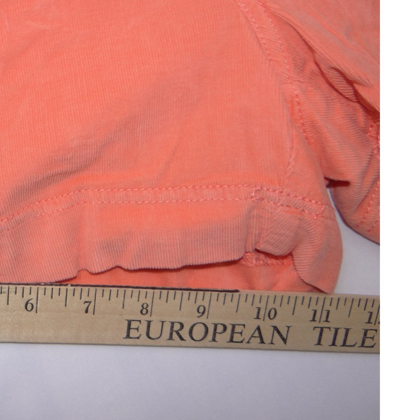 Athleta Womens Coral Orange Corduroy Shorts Size 6 Casual Summer Bright 1796