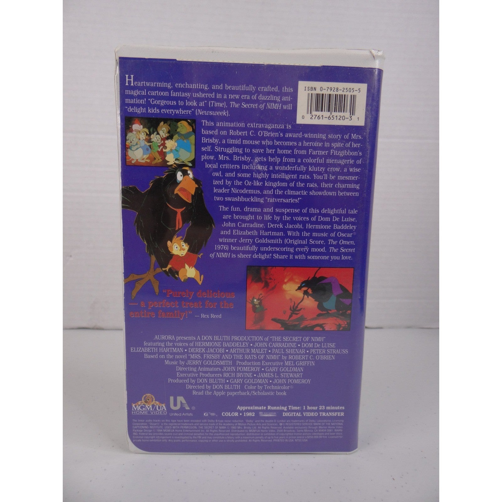 The Secret of NIMH VHS 1982 Don Bluth MGM/UA Home Video Clamshell M210211