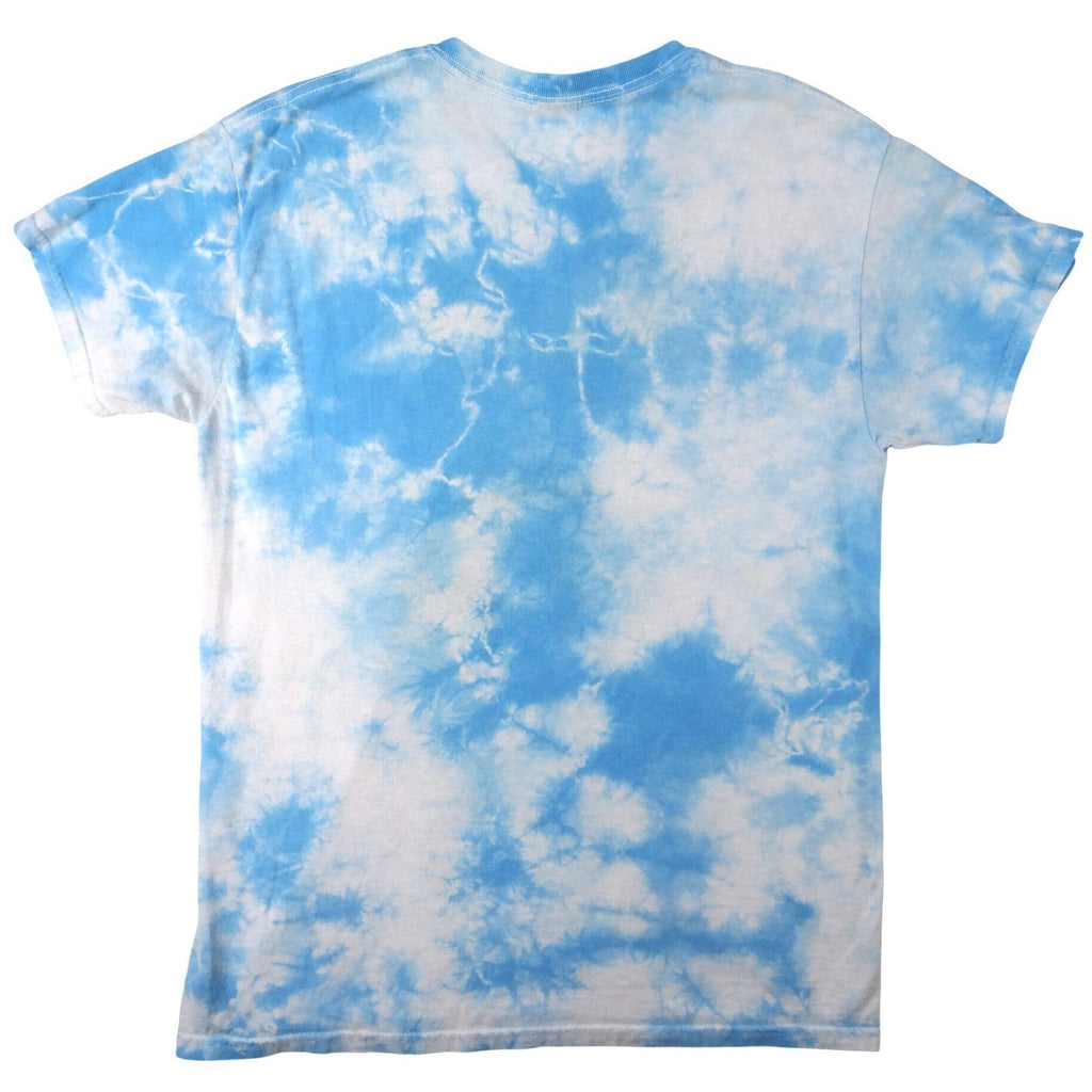 Gildan Tie Dye Mushroom Trippy Graphic Tee Shirt Blue White Size Medium