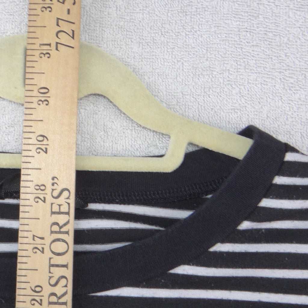Mens Black White Striped Weekender Superior Graphic Short Sleeve T-Shirt