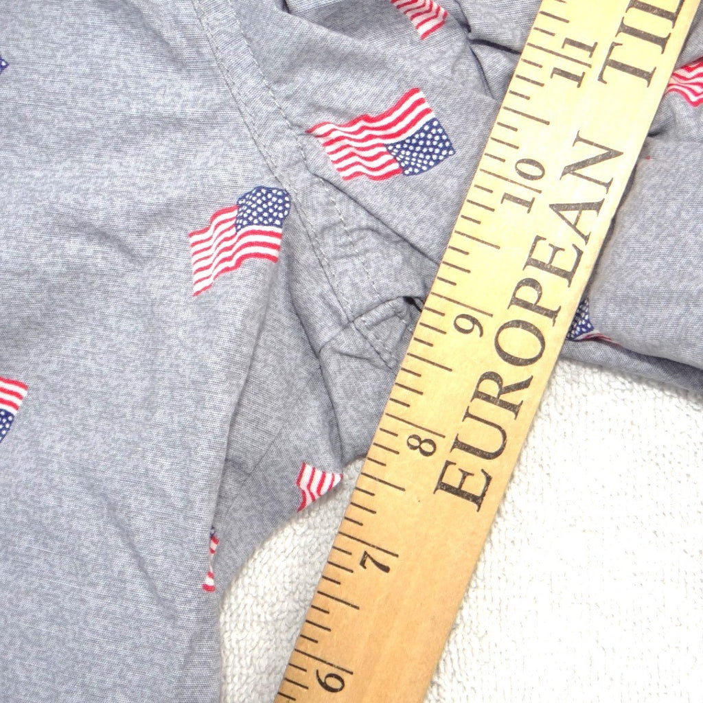 Old Navy Womens Small Gray American Flag Pajama Shorts Patriotic