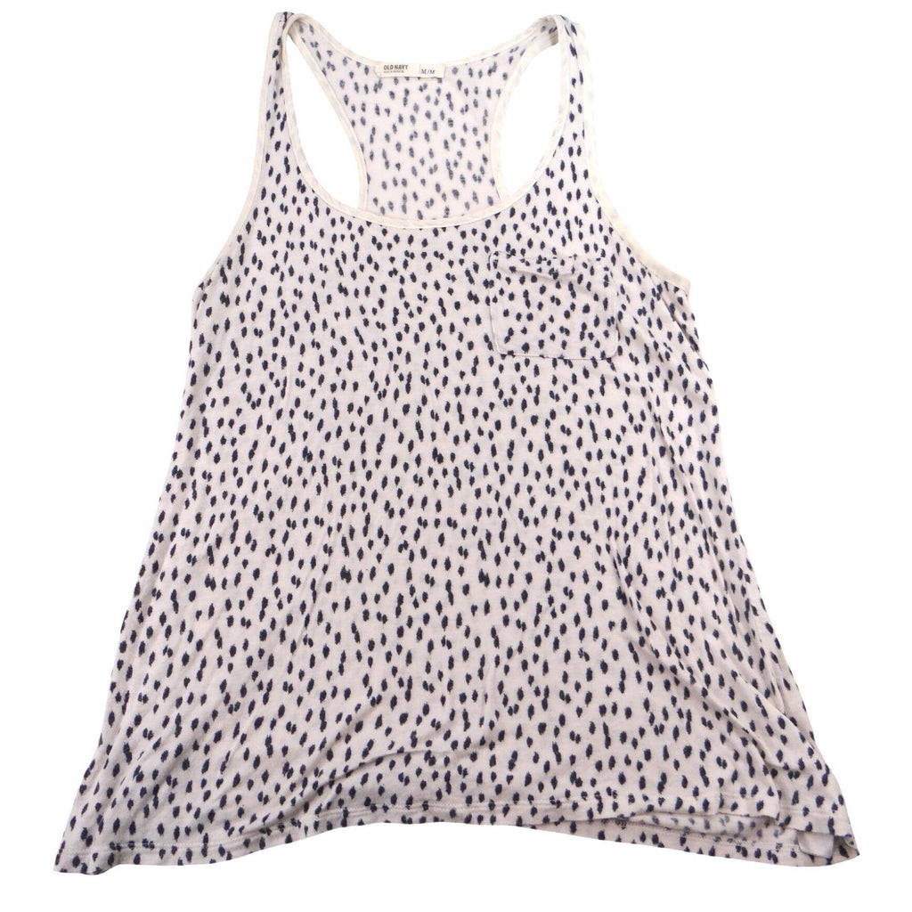 Y2K Vibes Old Navy Women's Juniors Medium Cream Leopard Print Racerback Tank Top
