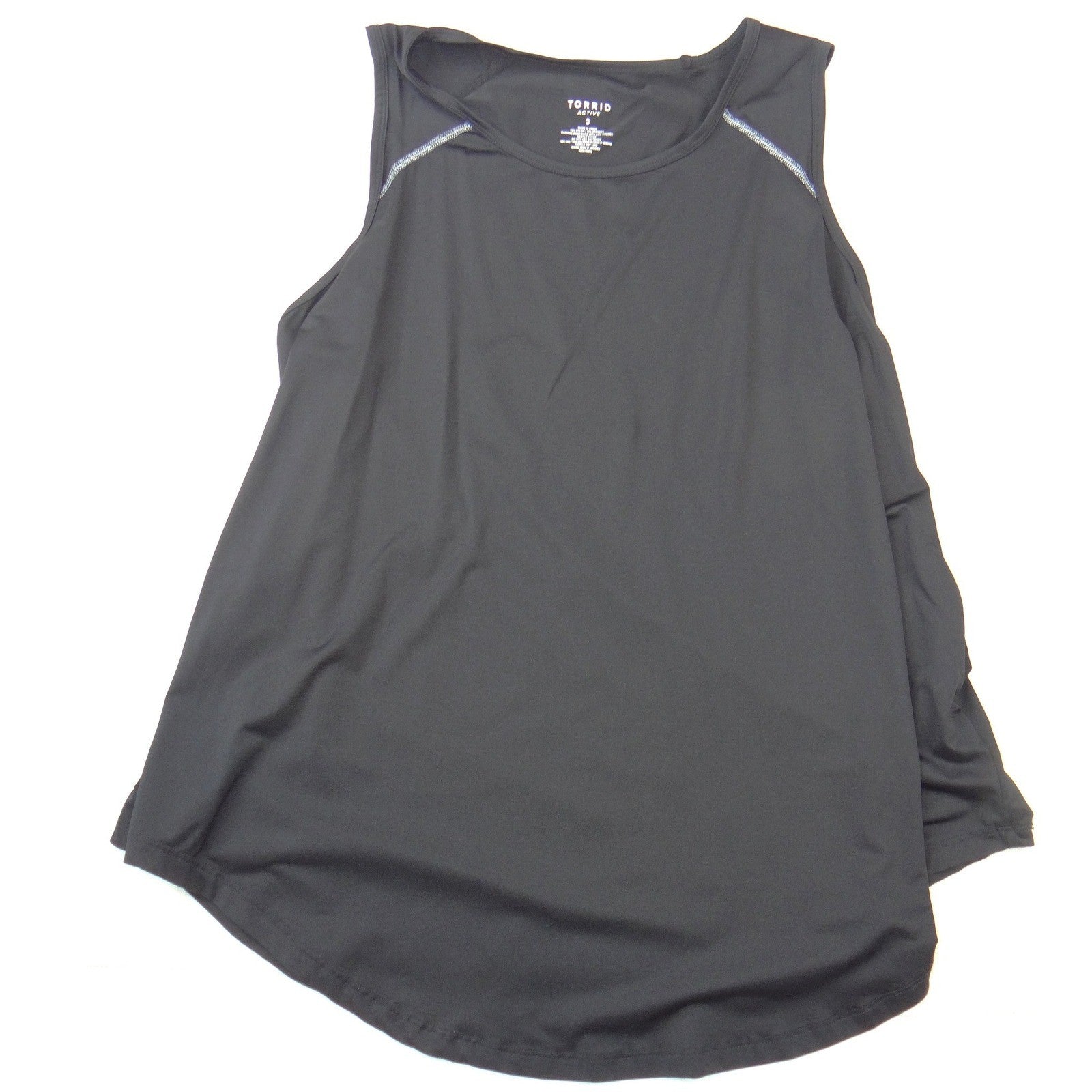 Torrid Active Womens Plus Size 3 Black Sleeveless Crew Neck Workout Tank Top