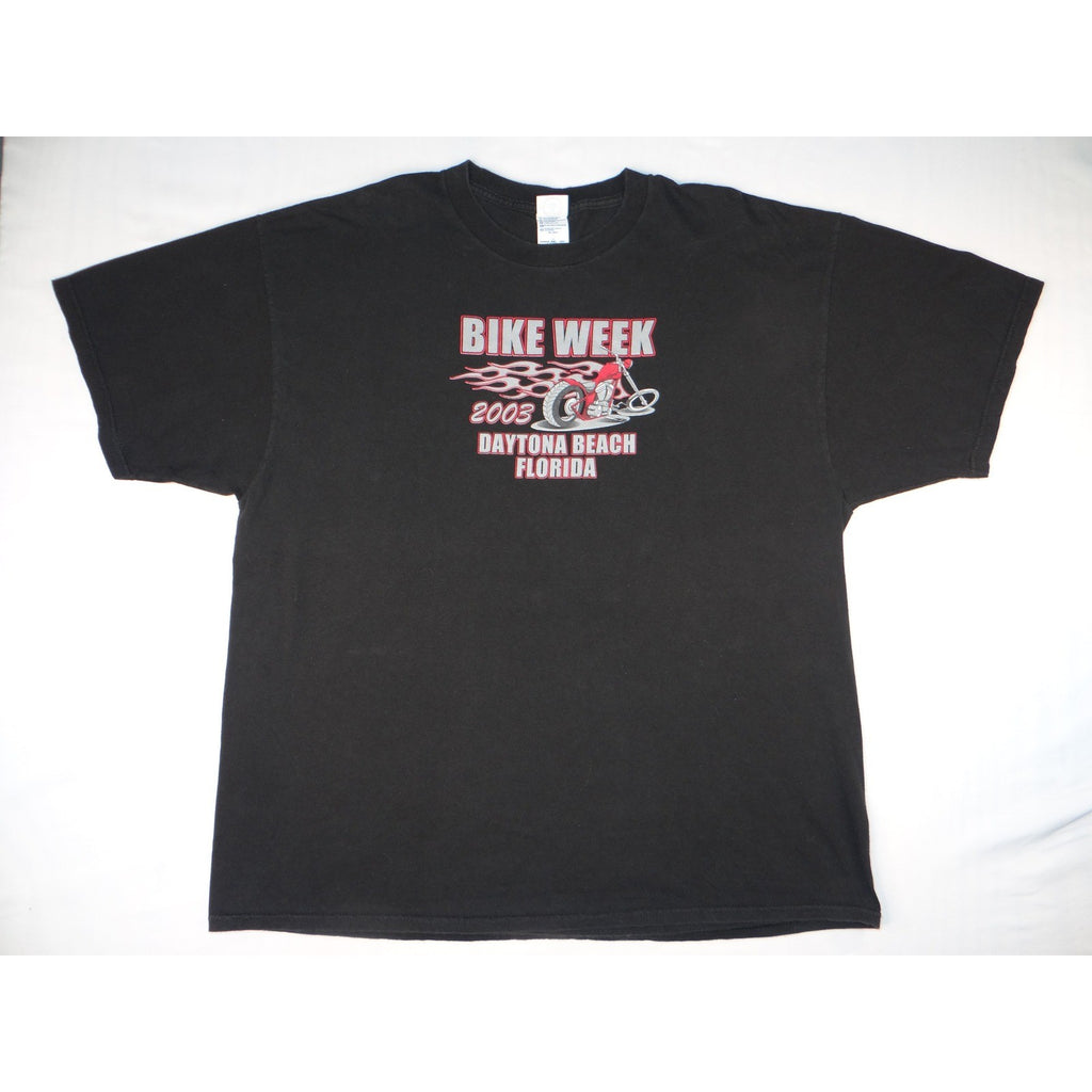 y2k Vintage Bike Week 2003 Daytona Beach Florida Motorcycle Graphic T Shirt XXL