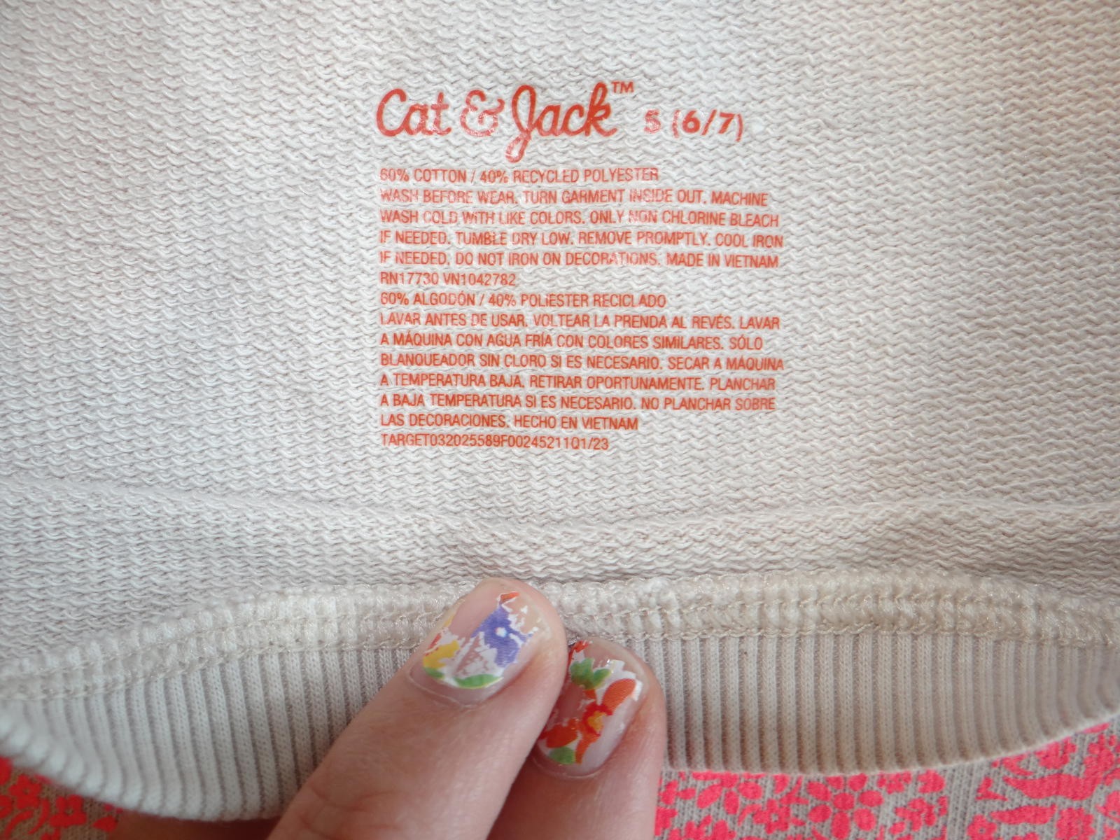 Cat & Jack 'Seek Happy' Graphic Crop Top - Size 6/7