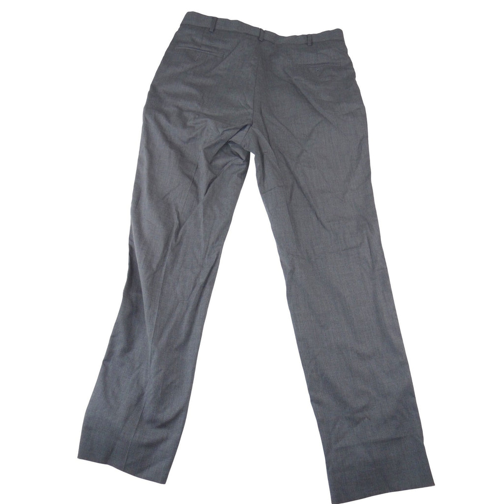 Hart Schaffner Marx Mens Charcoal Gray Flat Front Dress Pants Trousers 36R
