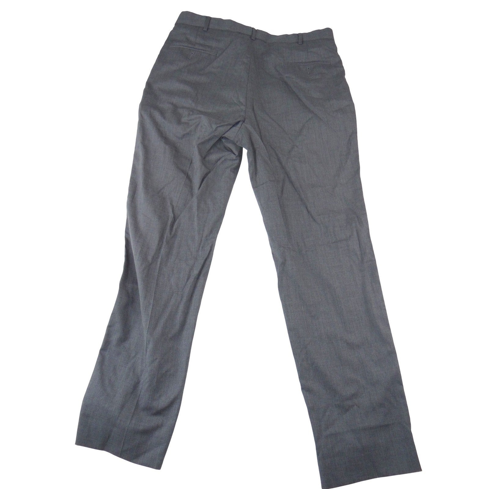 Hart Schaffner Marx Mens Charcoal Gray Flat Front Dress Pants Trousers 36R